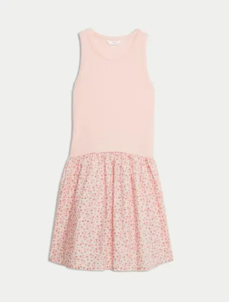 Cotton Rich Ribbed Dress (2-16 Yrs)