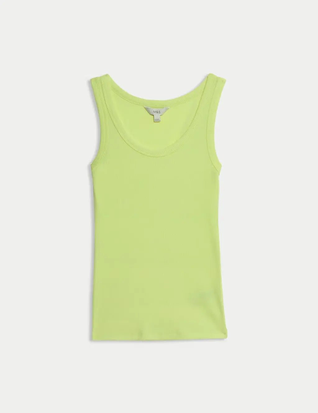 Cotton Rich Ribbed Slim Fit Vest Top