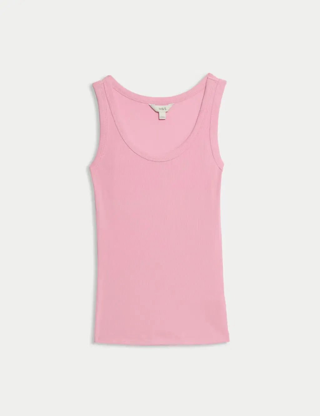 Cotton Rich Ribbed Slim Fit Vest Top