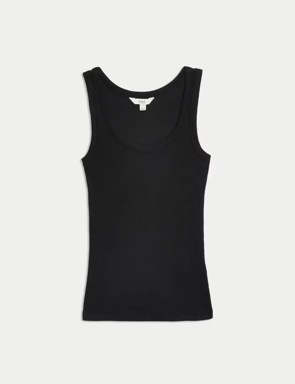 Cotton Rich Ribbed Slim Fit Vest Top