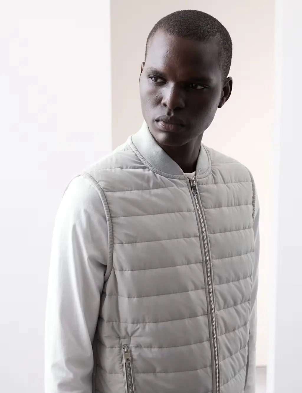 Cotton Rich Zip Up Quilted Gilet with Stormwear™