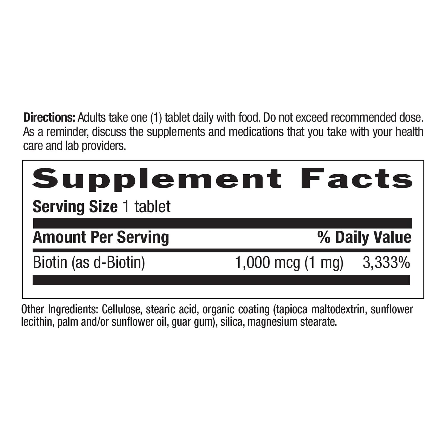 Country Life Biotin 1mg – Hair, Skin & Nails (100 Tablets) – GF, Vegan, Halal, Non-GMO