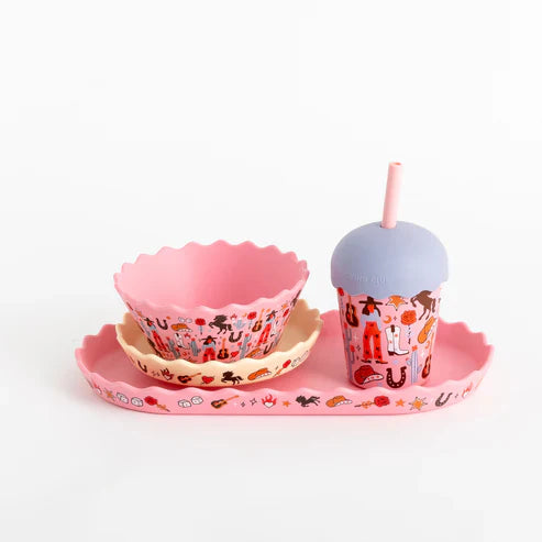 Cowgirl Toddler Smoothie Cup with Lid & Straw