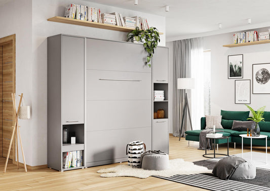 CP-02 Vertical Wall Bed Murphy Bed Concept 120cm with Storage Cabinet