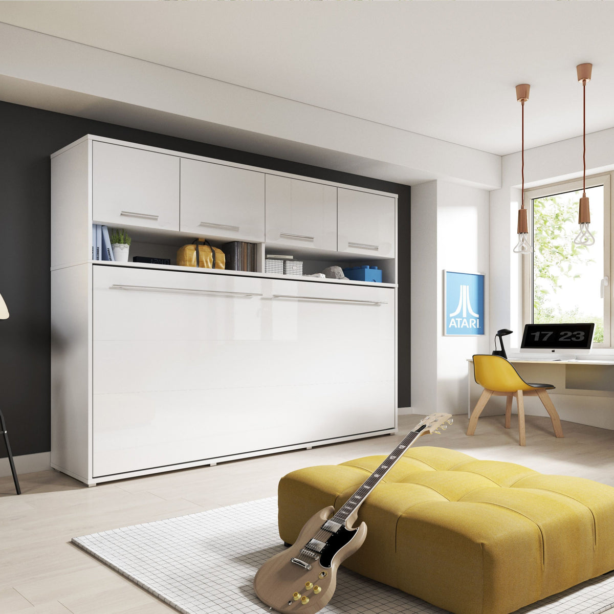 CP-05 120 × 200cm Horizontal Wall Bed + Over-Bed Storage