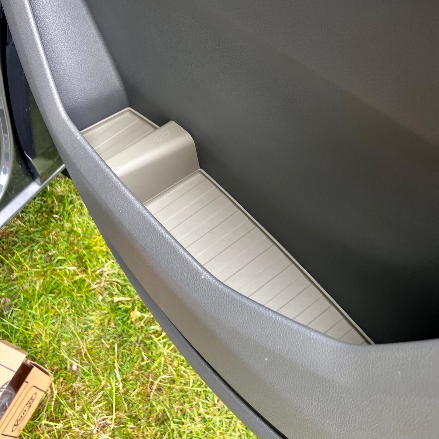 For MAN TGE Rubber Door Liner Pocket Inserts Grey | Van-X