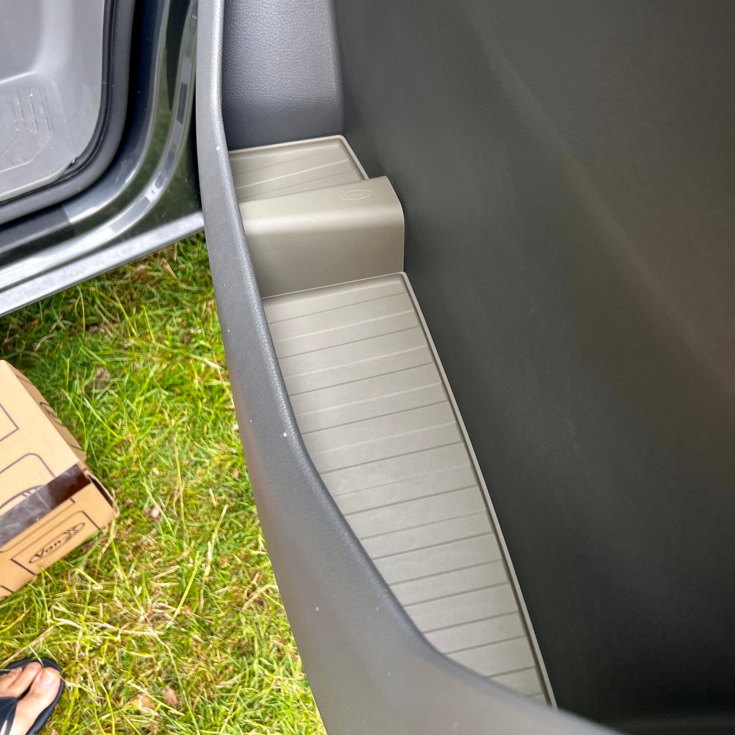 For MAN TGE Rubber Door Liner Pocket Inserts Grey | Van-X