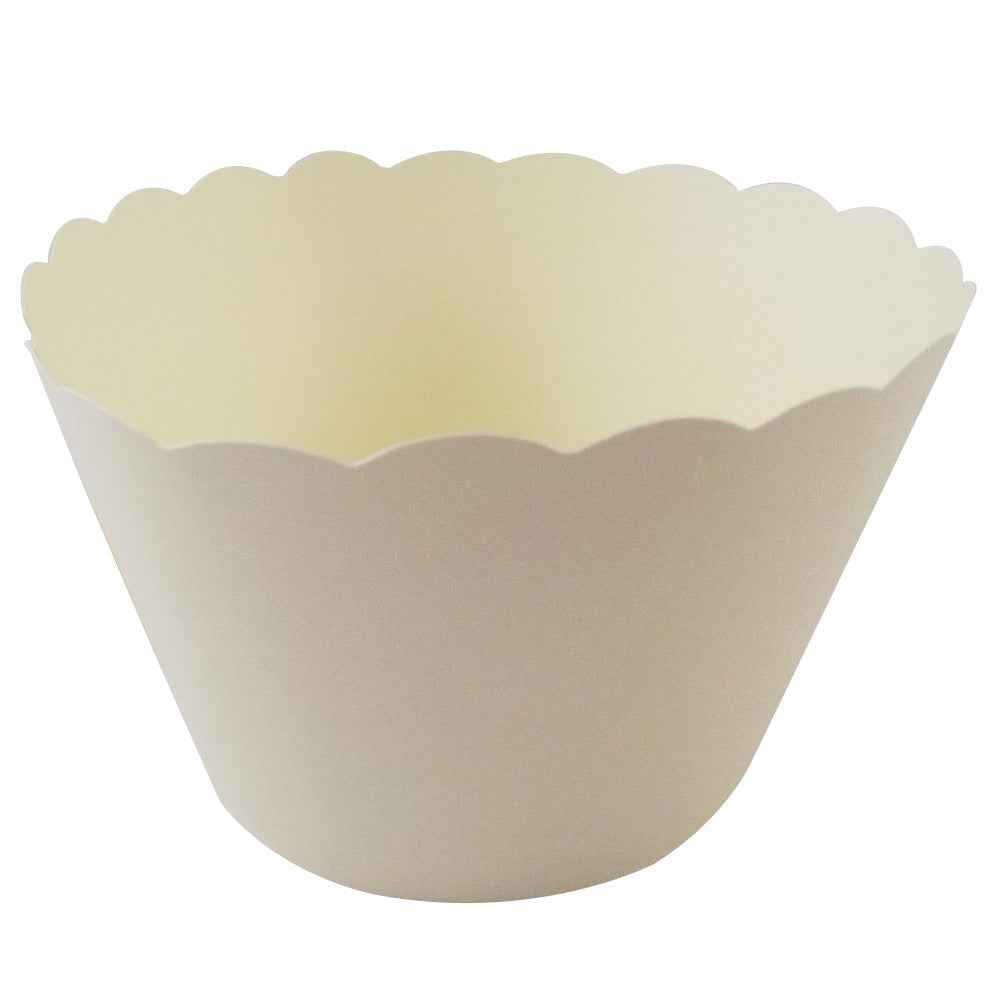 50 Ivory Cupcake Wrappers – Elegant Cream Wraps for Weddings & Christenings