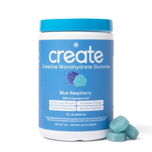 Create Creatine Monohydrate Gummies – 1.5g per Gummy, Vegan, Anti-Melting