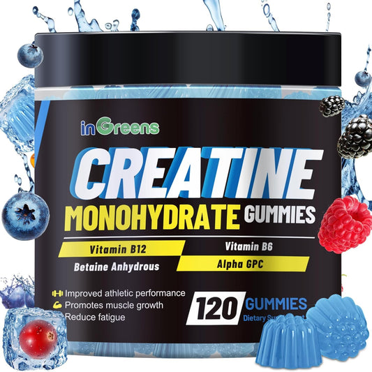 Creatine Monohydrate Gummies 6g – Energy, Strength & Muscle (120 Count)