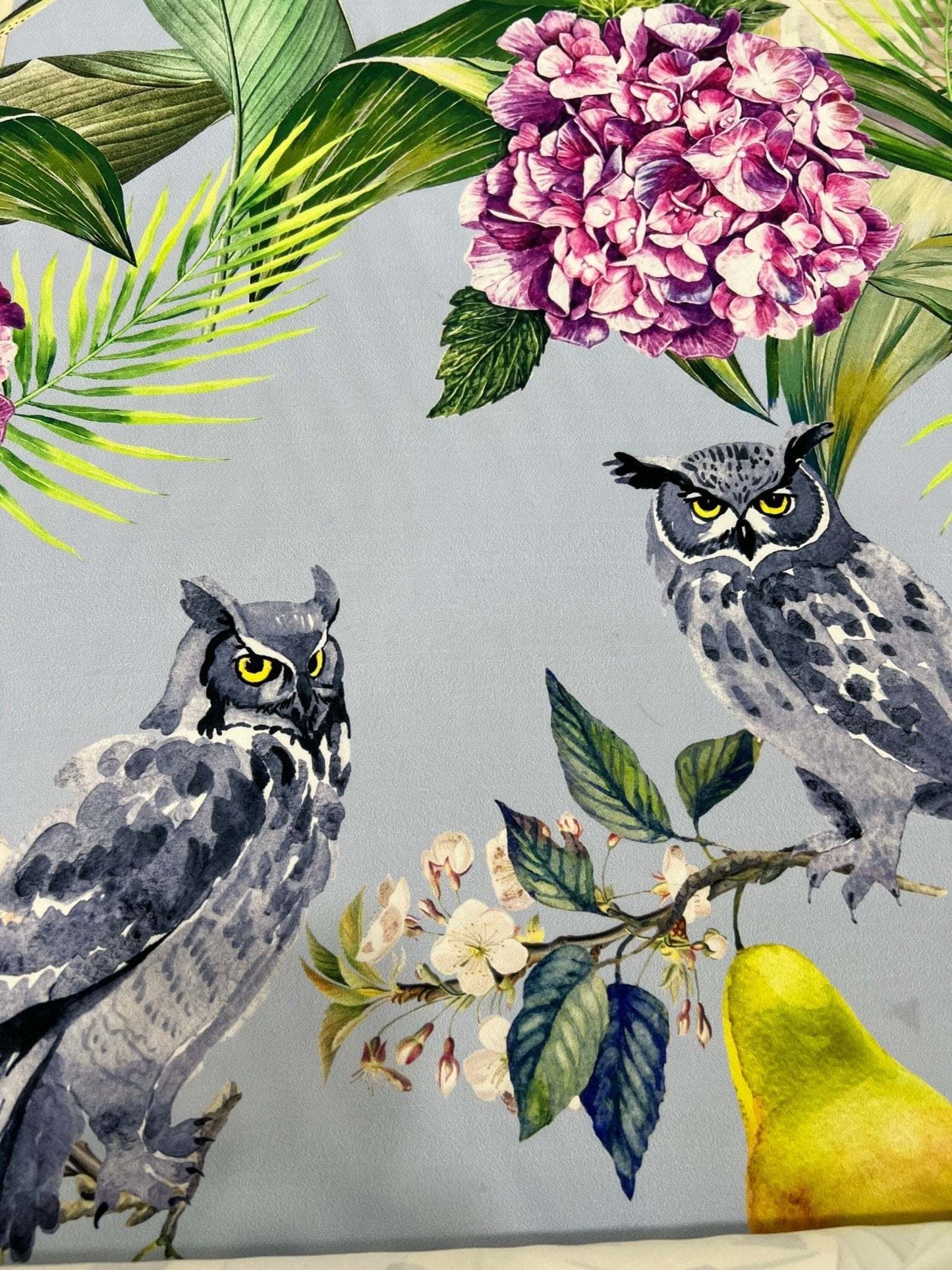 Tropical Parrot Print Crepe Fabric by Metre