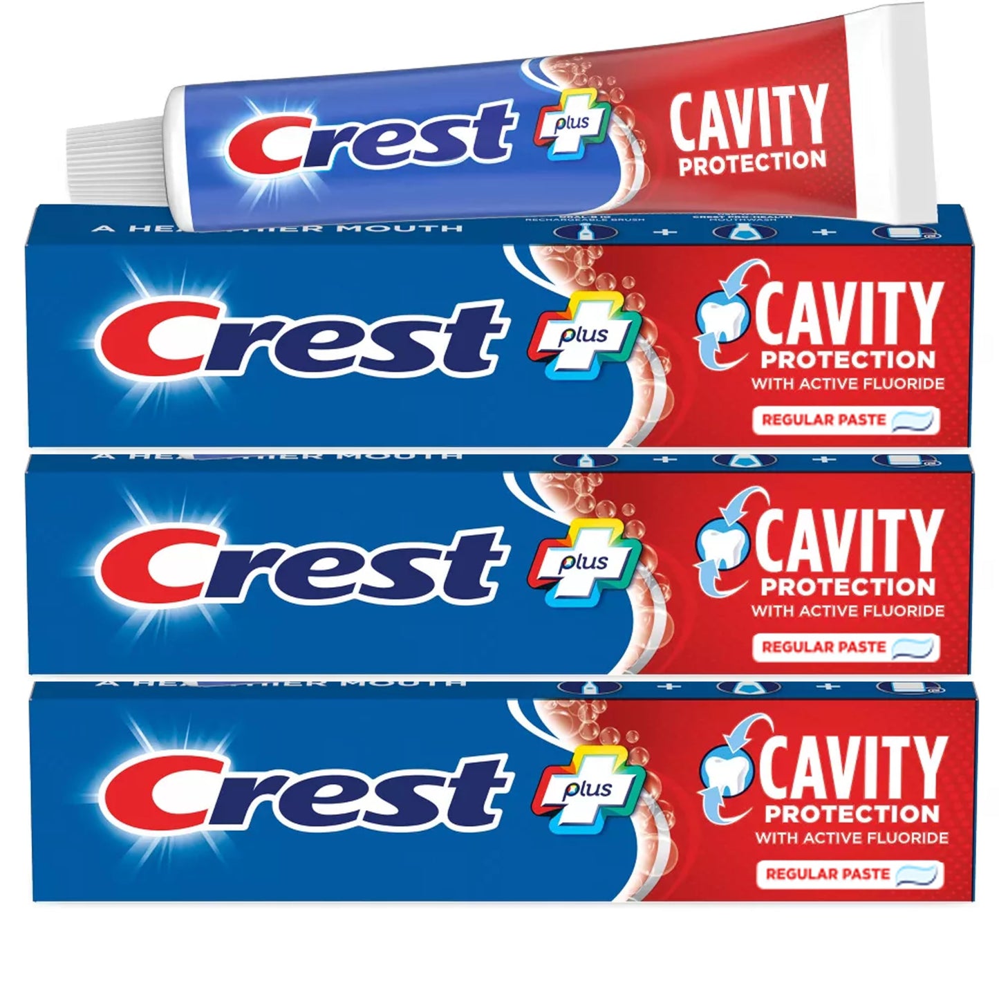 Crest Toothpaste Cavity Protection Regular (Pack of 3) | Cavity Care & Fresh Breath