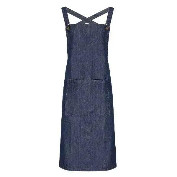 Cross Back Barista Apron Black, Black Denim, Indigo Denim, Grey Denim