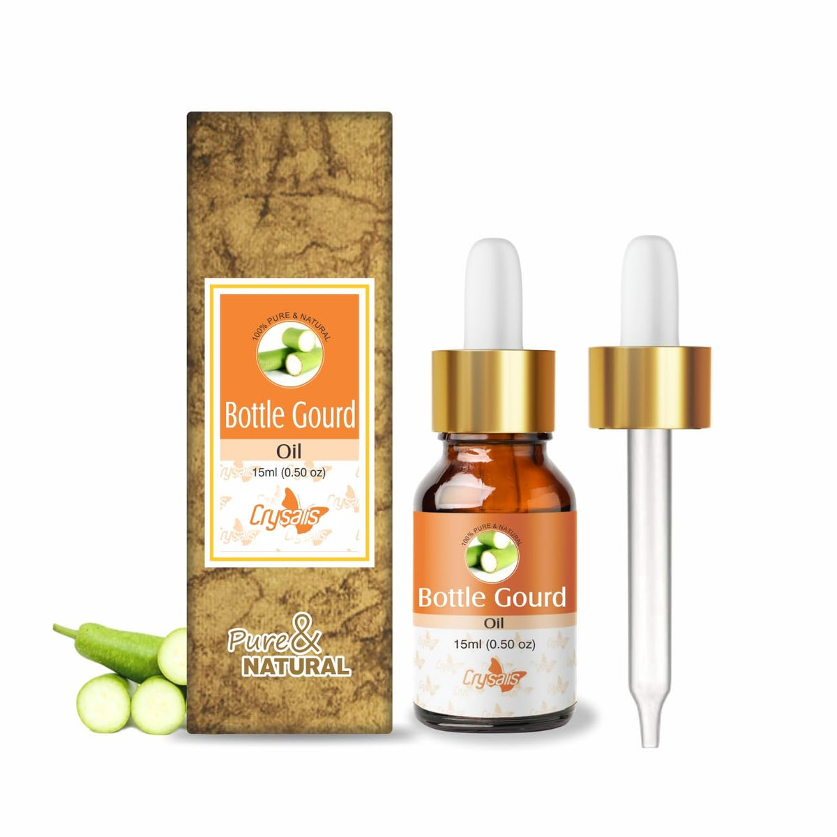 Crysalis Bottle Gourd Oil – 15ml Pure & Natural Undiluted Oil (Organic Standard)