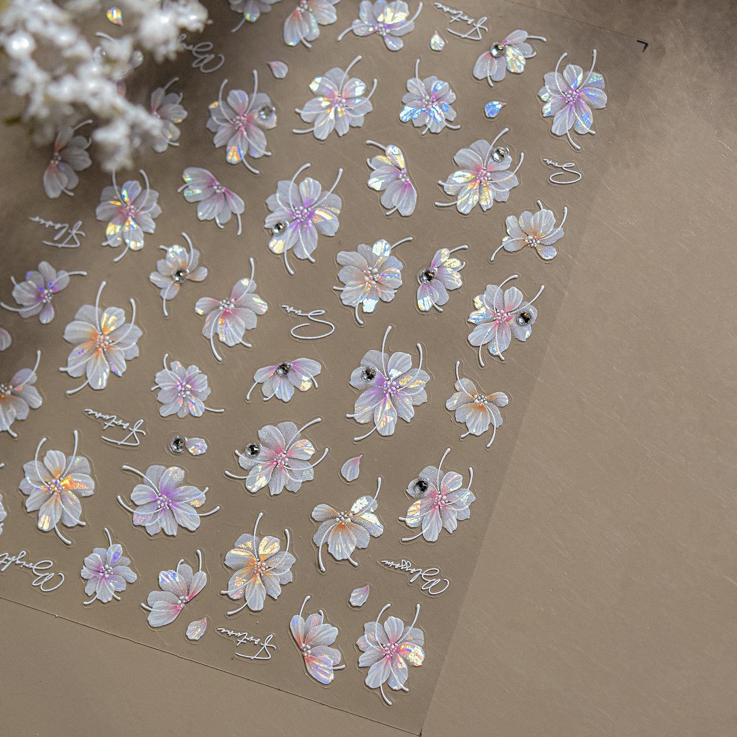 Hello Claws | Crystal Flower Diamond Nail Deco Sticker