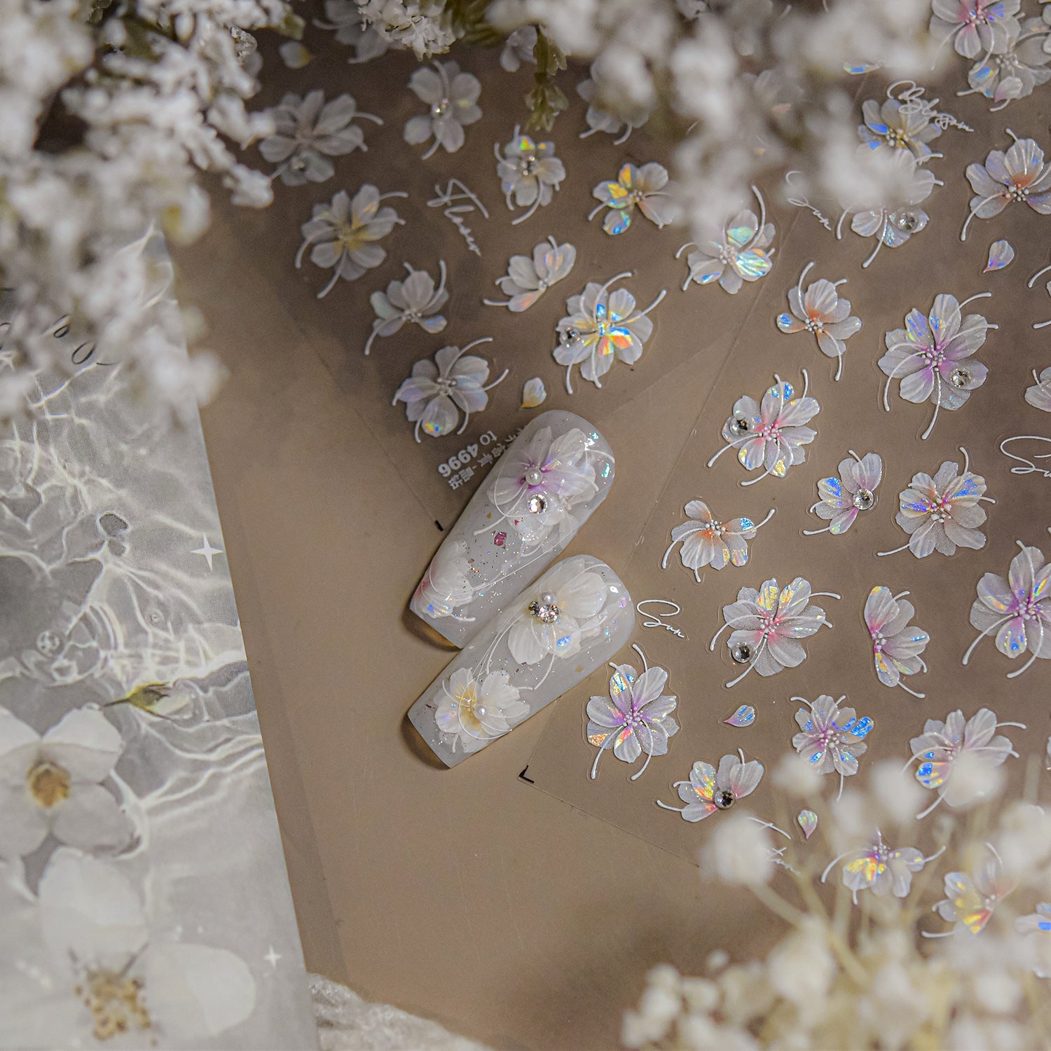 Hello Claws | Crystal Flower Diamond Nail Deco Sticker