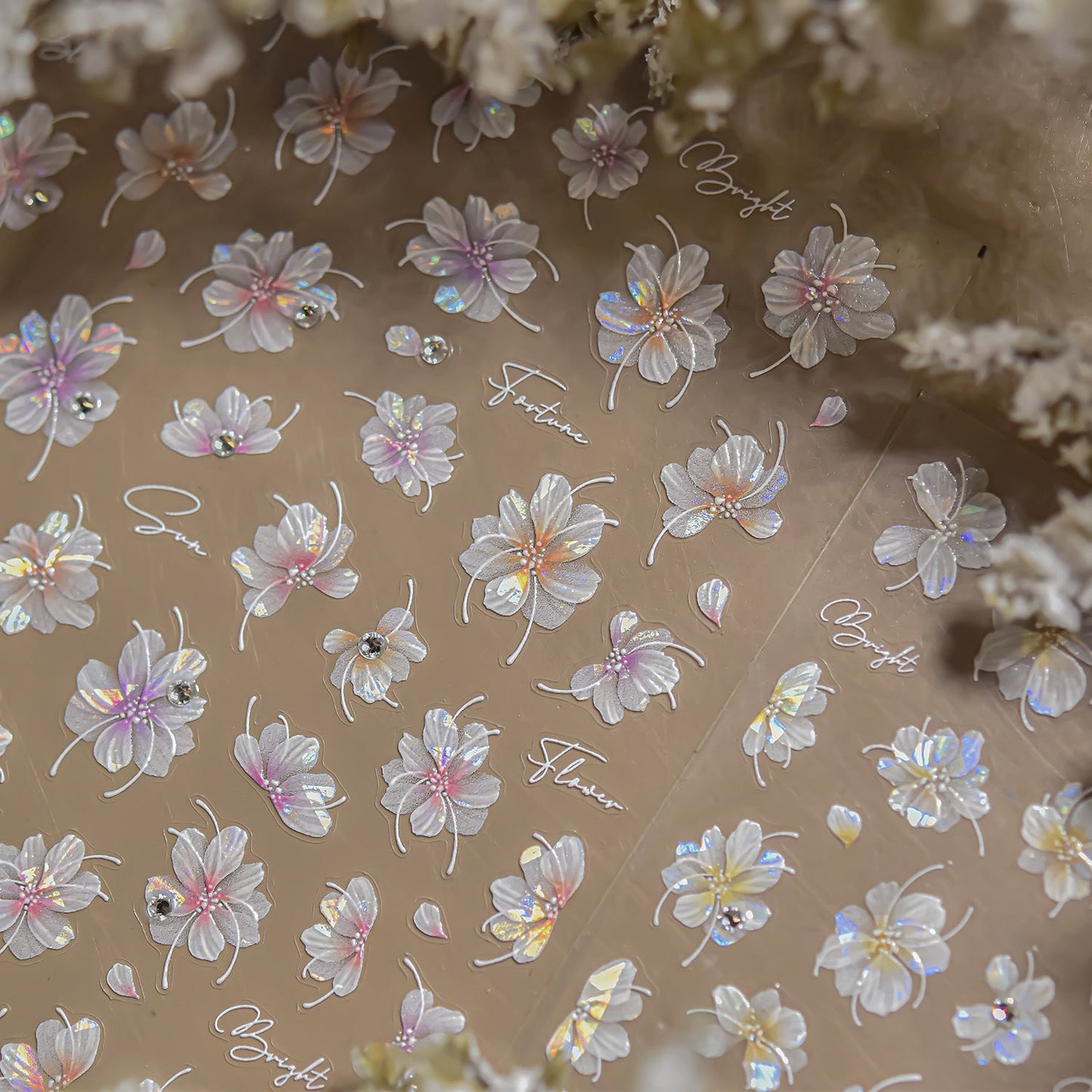 Hello Claws | Crystal Flower Diamond Nail Deco Sticker