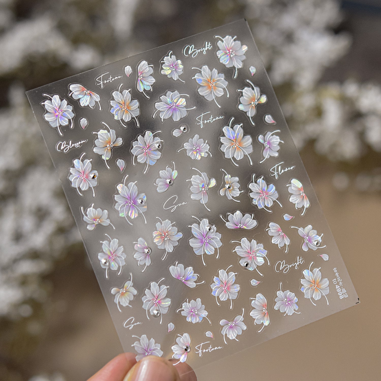 Hello Claws | Crystal Flower Diamond Nail Deco Sticker