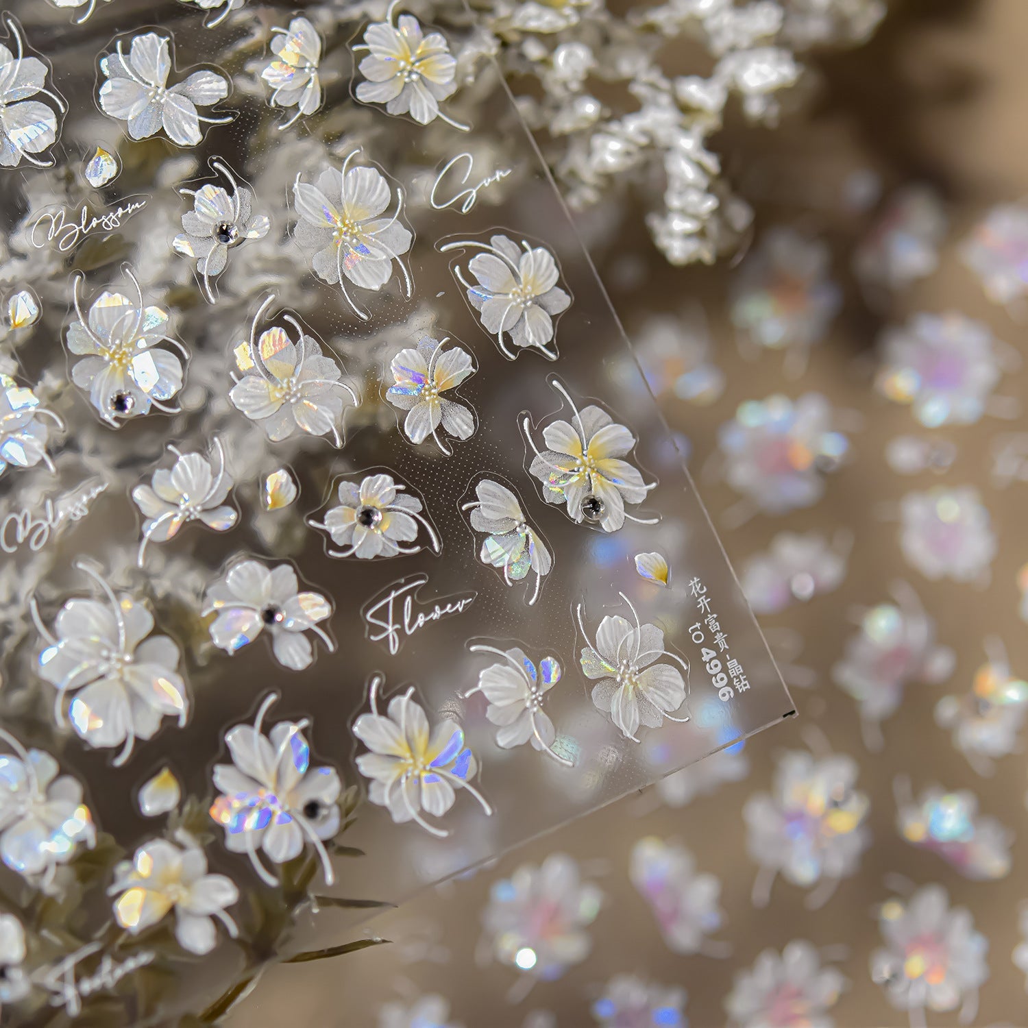 Hello Claws | Crystal Flower Diamond Nail Deco Sticker