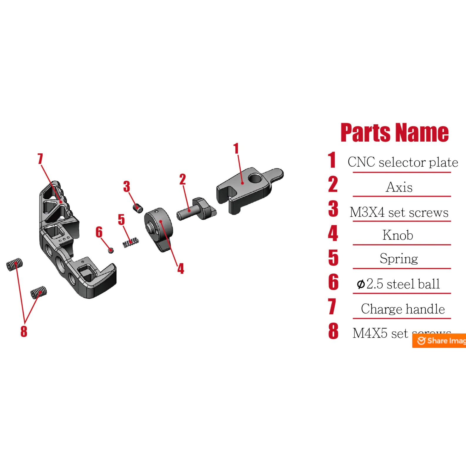 CTM AAP-01 Selector Switch Charging Handle (Type A)