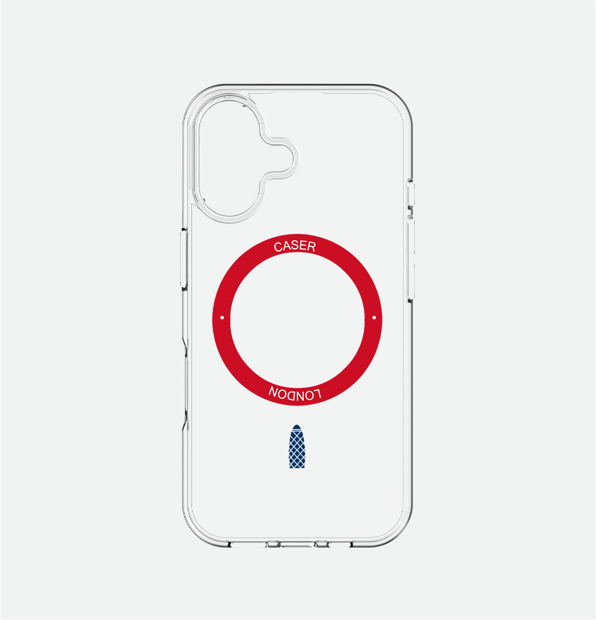 Slim Clear iPhone 16 Case with Red MagSafe Ring - Gherkin Icon | The Iconic Case