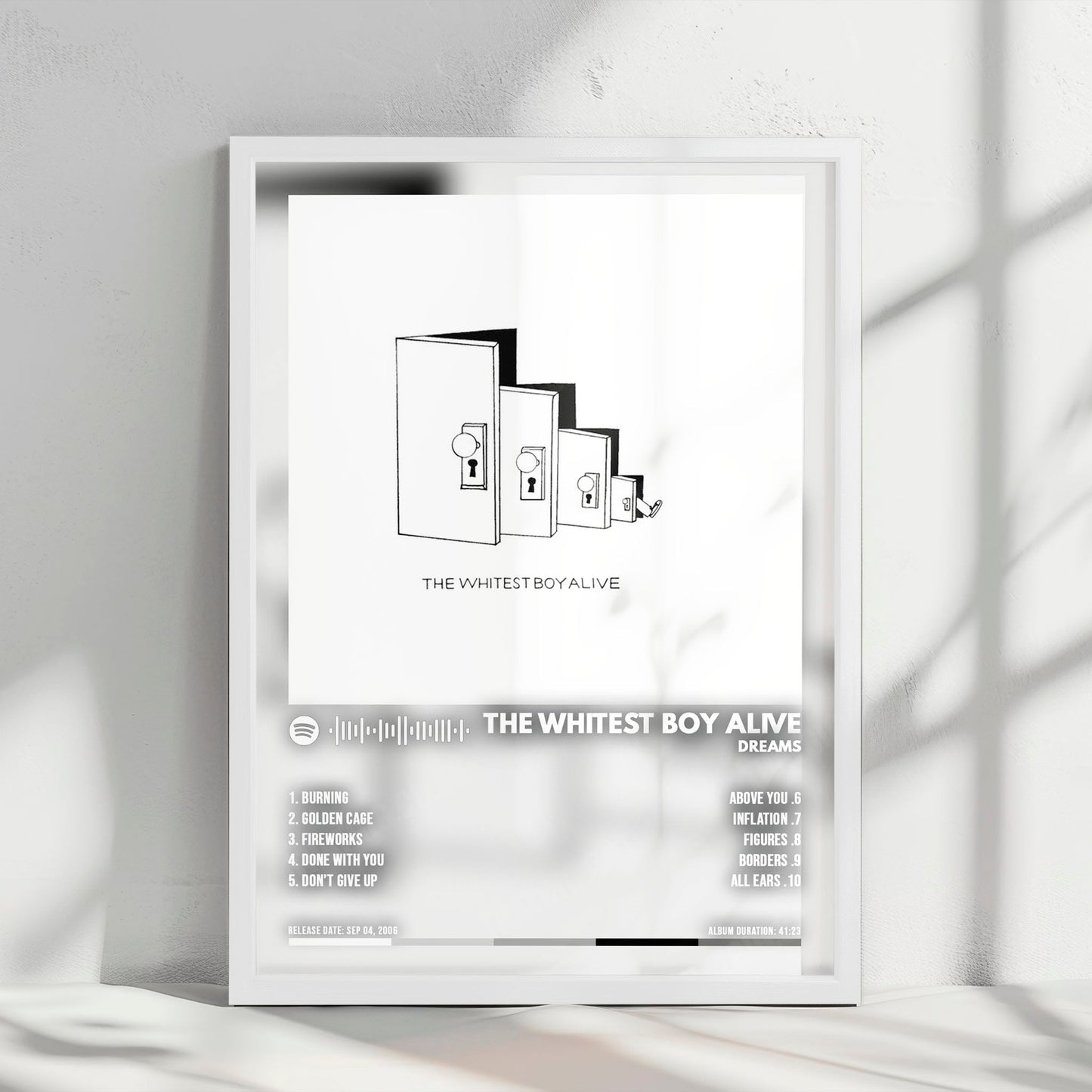 The Whitest Boy Alive "Dreams" Album Cover Poster - with Complete Tracklist
