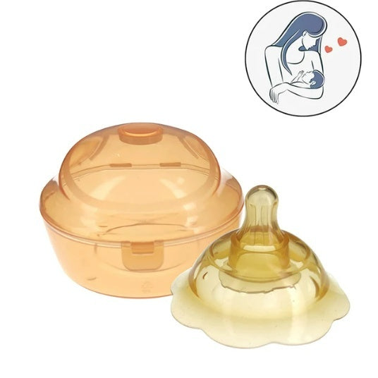 Zivvy Double-Layer Silicone Baby Nipple – Inner Feeding Correction Nipple in Box