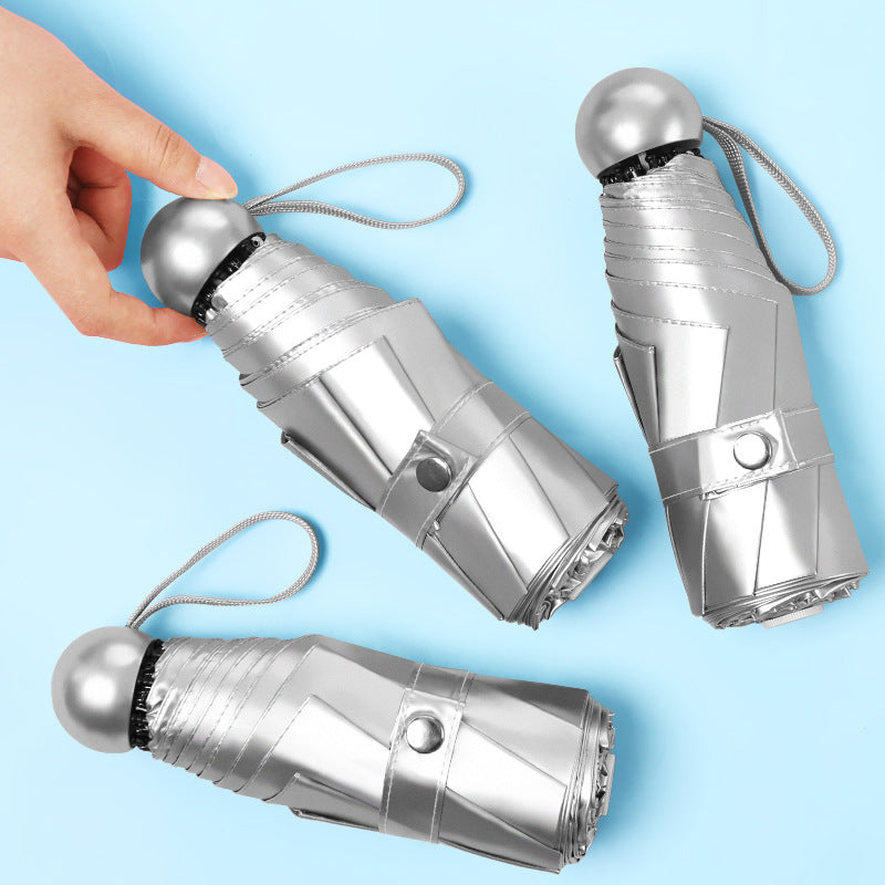 Ladies Titanium Silver Umbrella