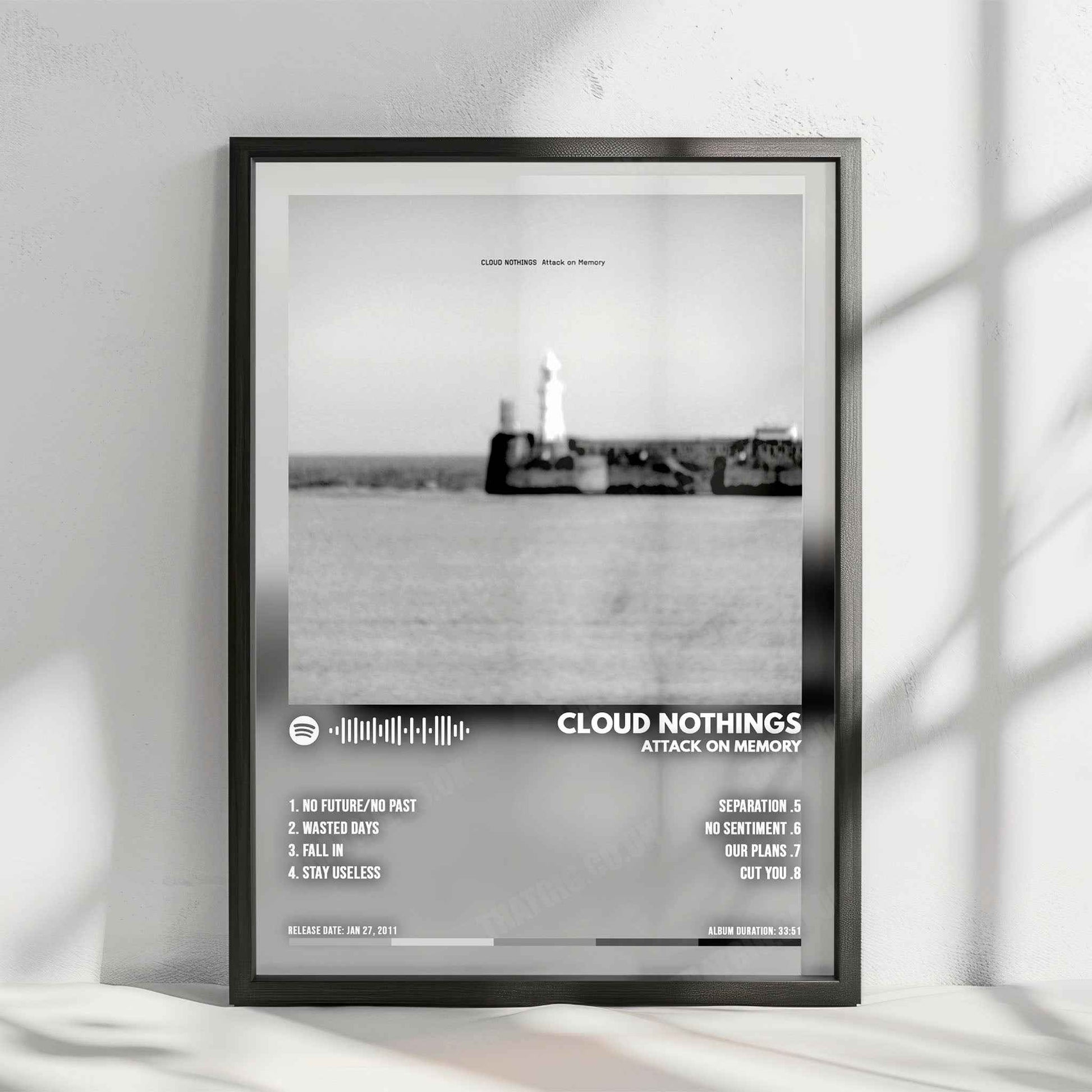 Cloud Nothings "Attack on Memory" Album Cover Poster - with Complete Tracklist
