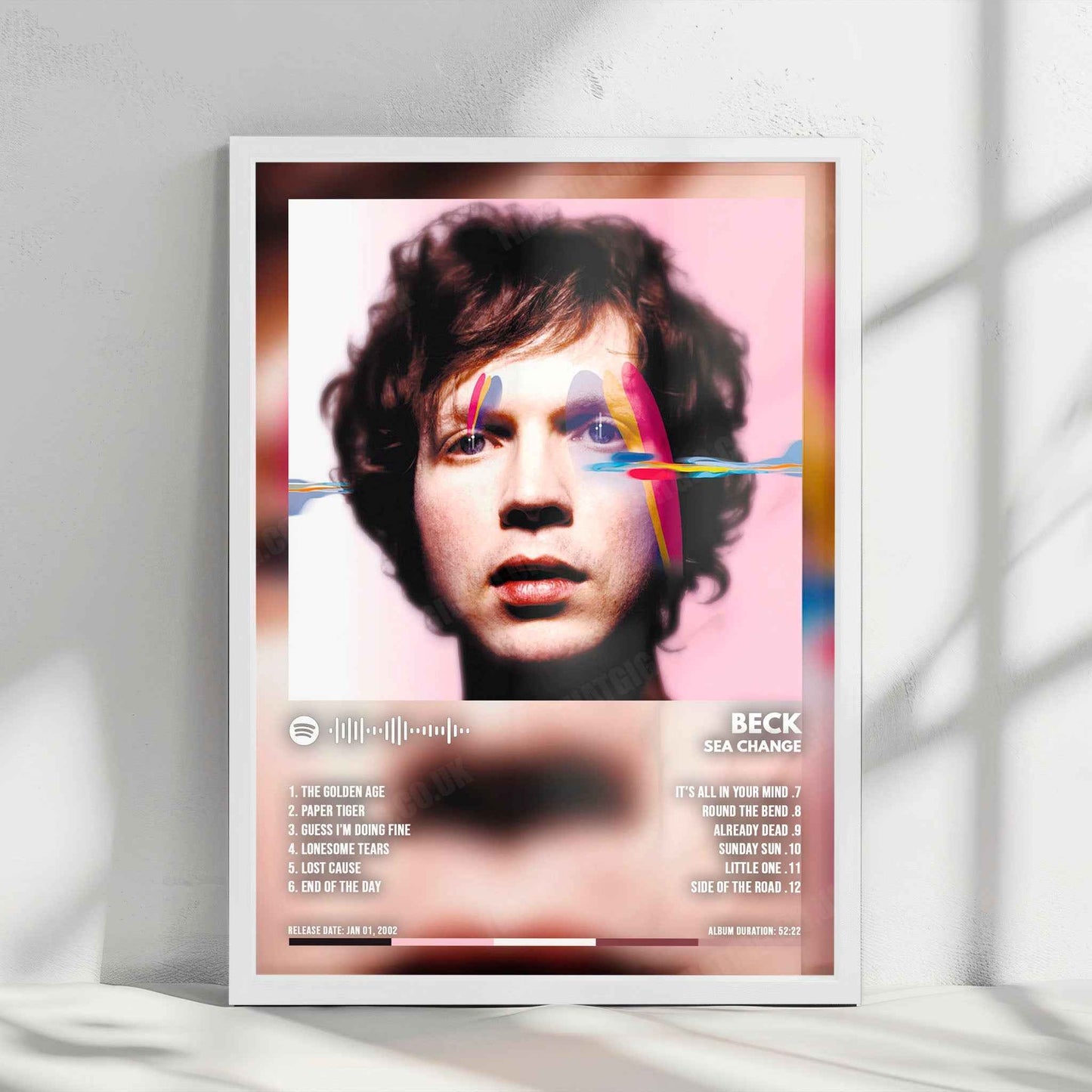 Beck "Sea Change" Album Cover Poster - with Complete Tracklist