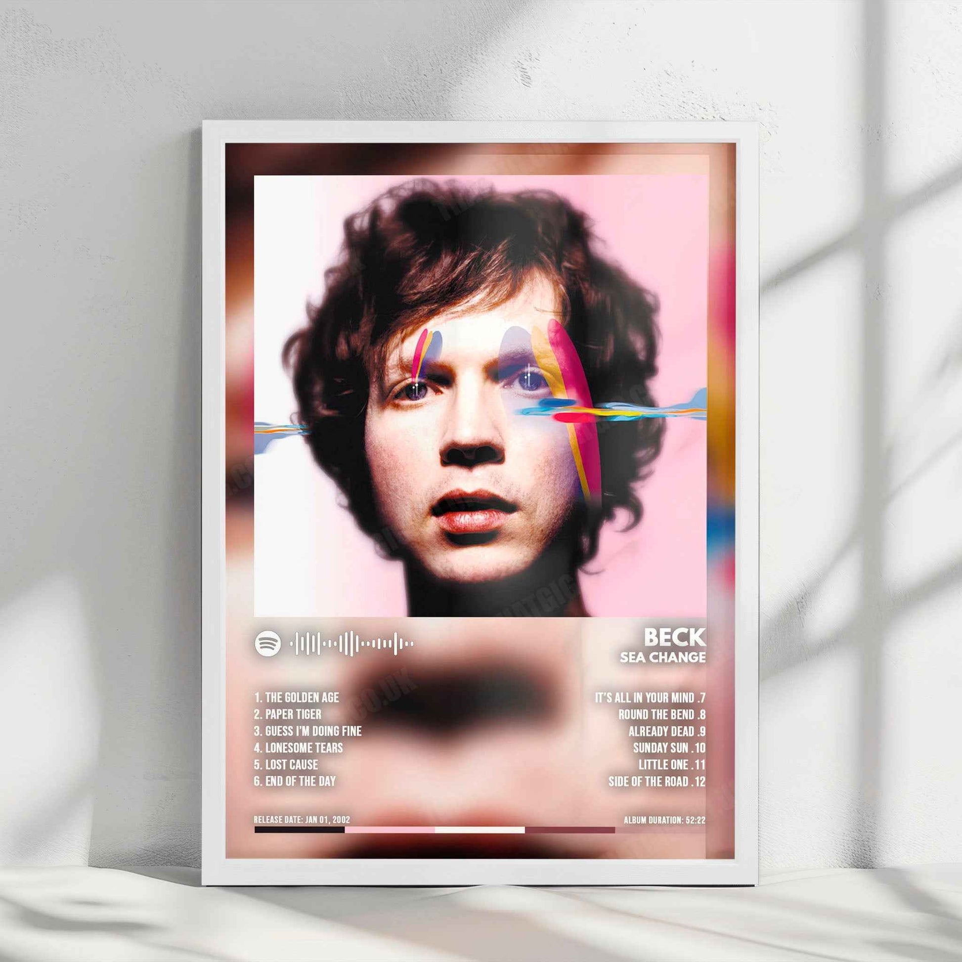 Beck "Sea Change" Album Cover Poster - with Complete Tracklist