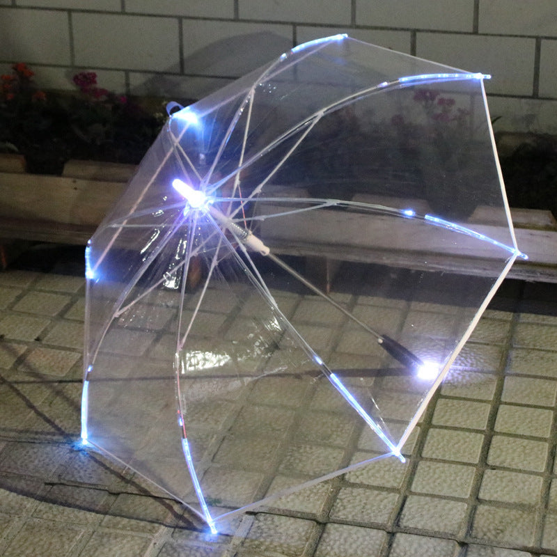 Transparent & Luminous Umbrella (with Flashlight)