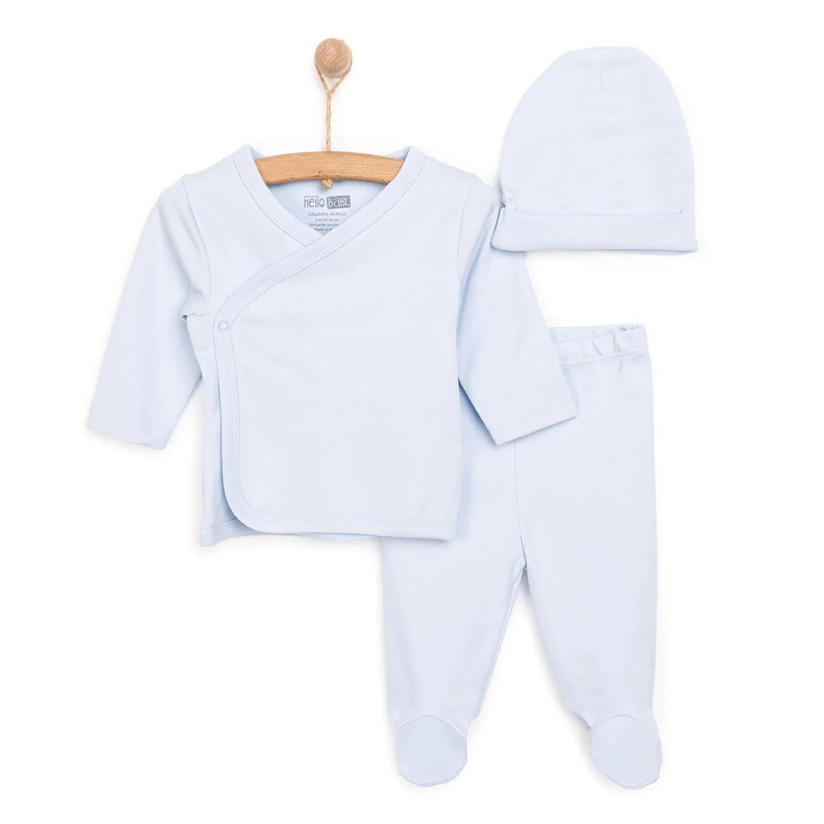 HelloBaby Baby Hat, Vest & Bottoms Set (Newborn to 3 Months)