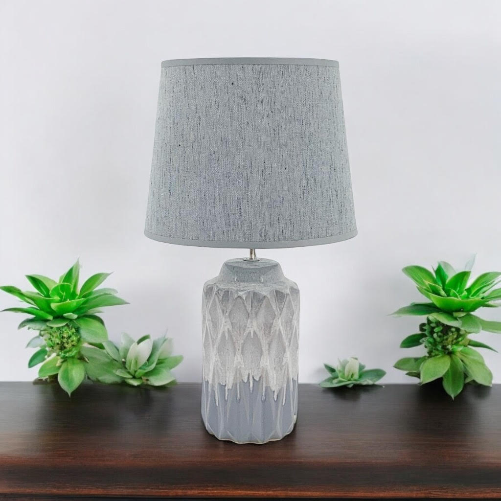 43CM HAND FINISHED LAMP AND SHADE