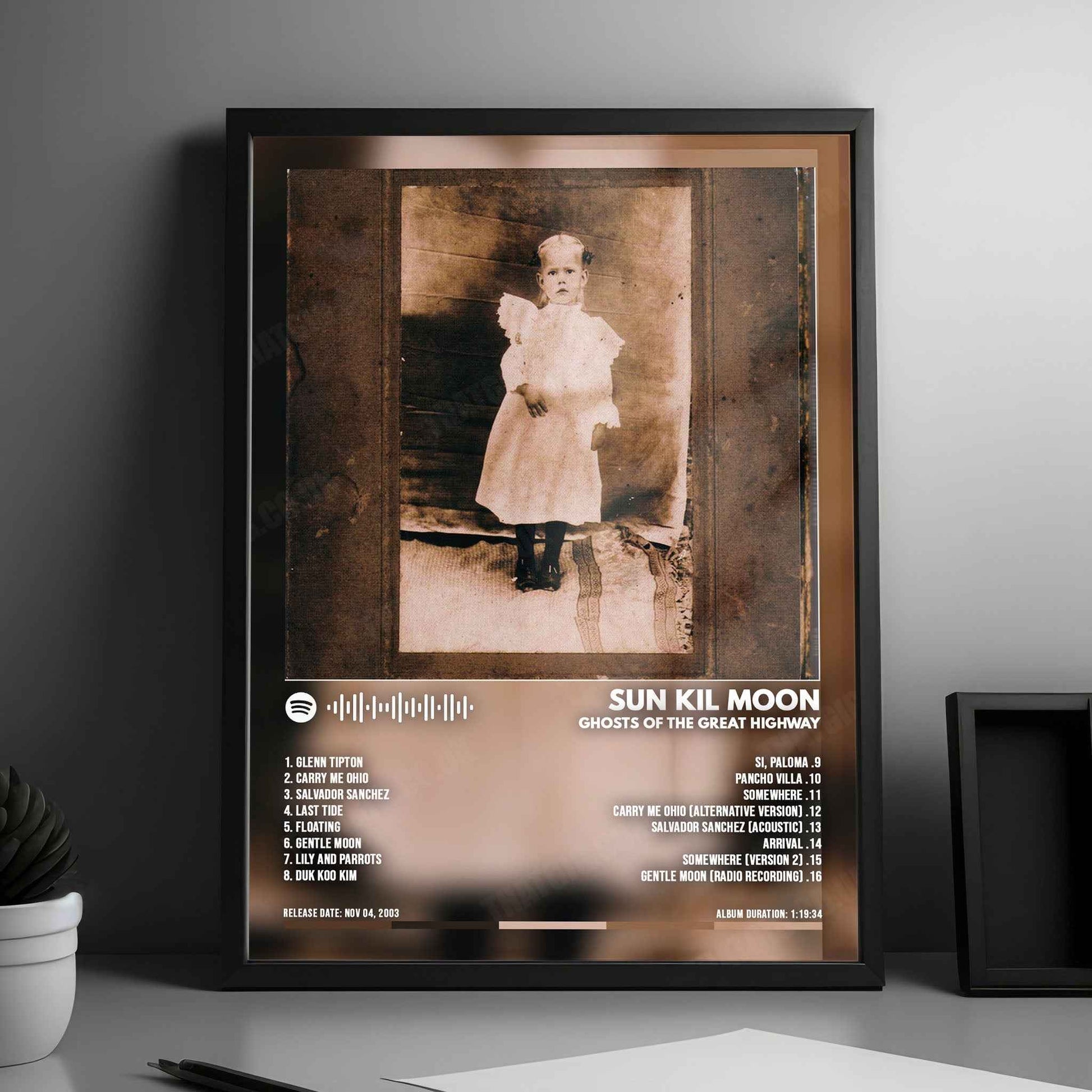 Sun Kil Moon "Ghosts of the Great Highway" Album Cover Poster - with Complete Tracklist