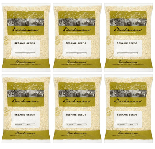 6 x Buchanans Sesame Seeds 1Kg