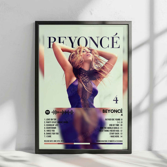 Beyoncé "4" Album Cover Poster - with Complete Tracklist