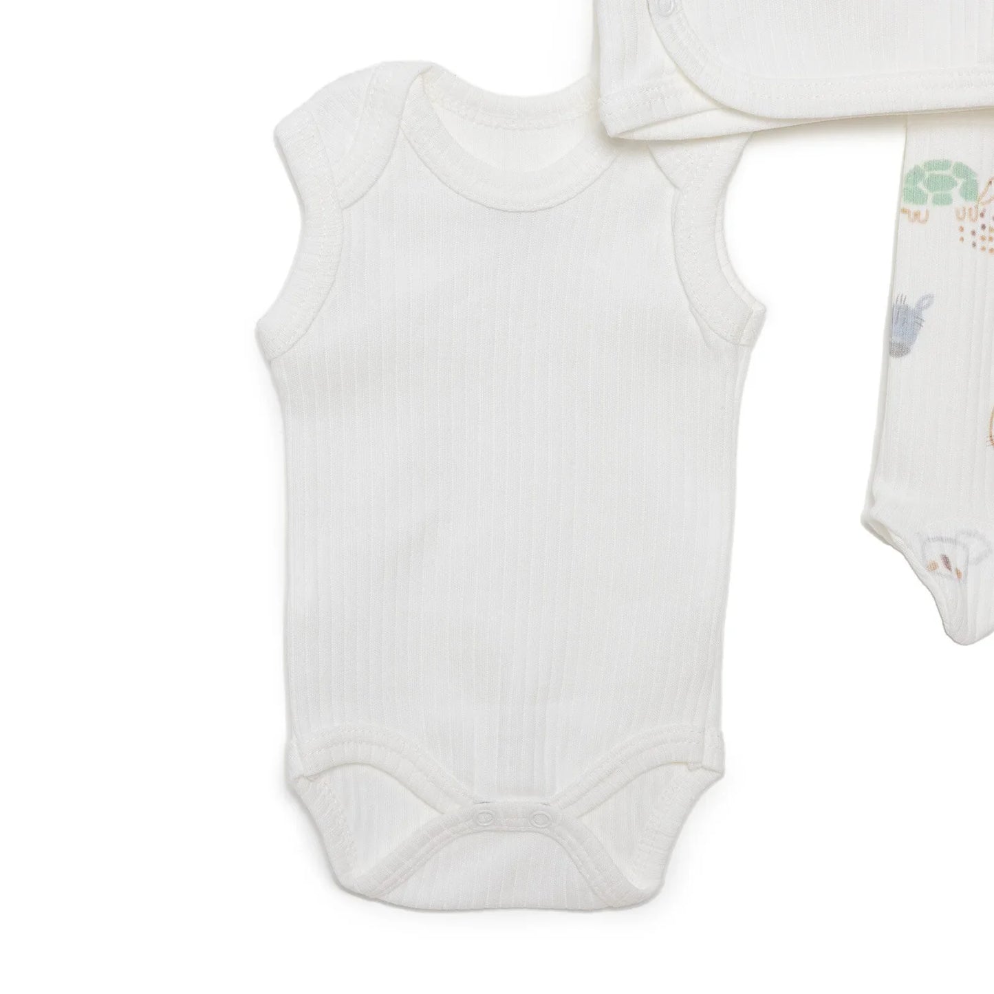 Tiffany 100% Cotton Tiny Baby Set - Ecru