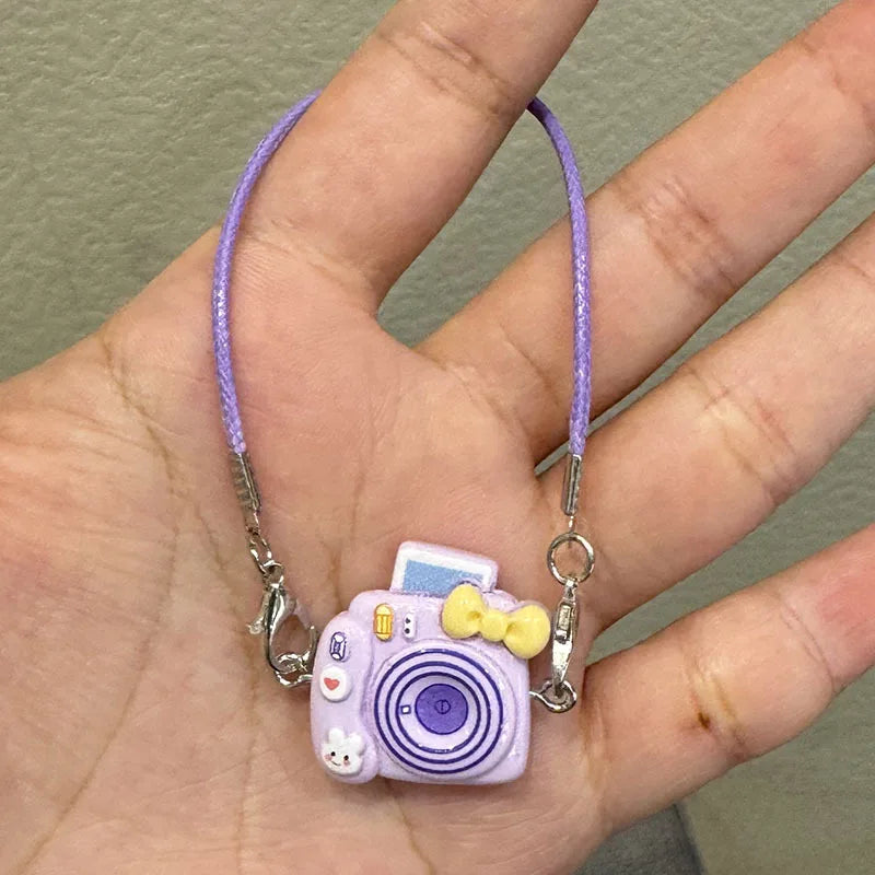 2025 New Labubu Accessories Decor Mini Cartoon Phone Case Pendant Mini Camera Labubu Diy Decor Accessories Toy Gift