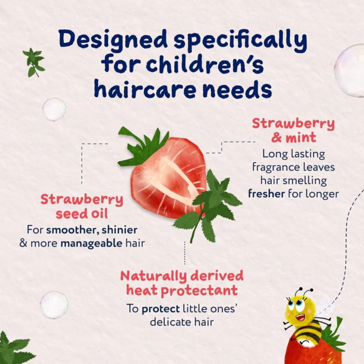 Childs Farm Tangle Taming 3-in-1 Hair Detangler 100ml - Strawberry & Mint