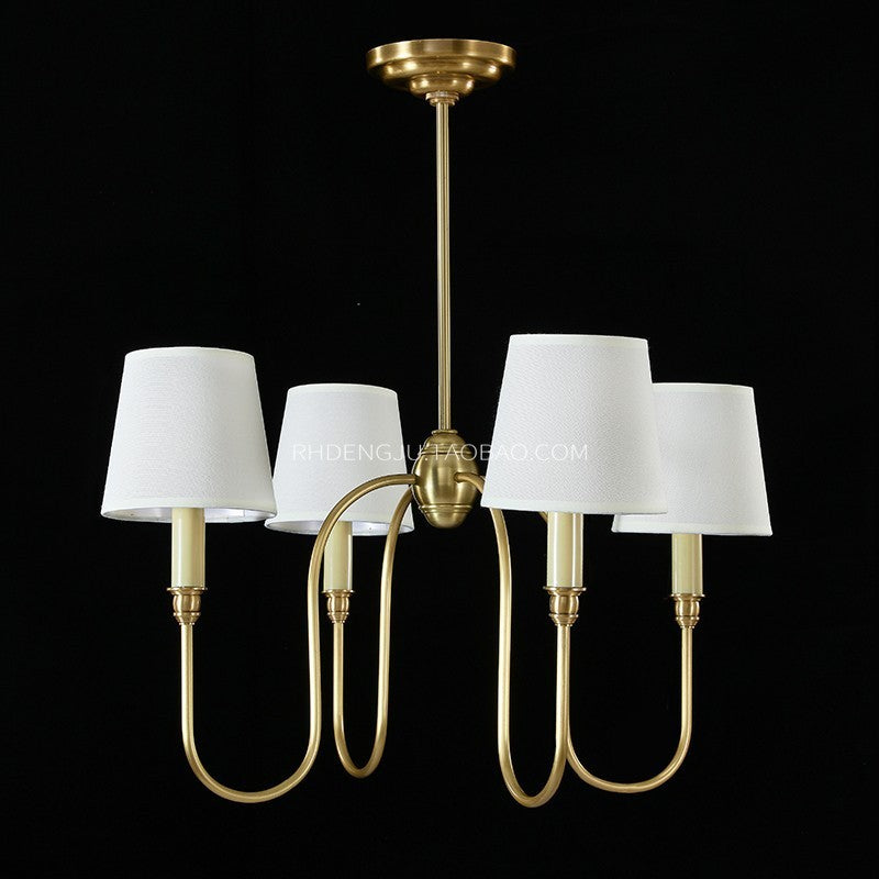 Copper Bedroom Chandelier Simple Living Room Dining Room Chandelier