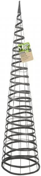 1.2m Large Garden Metal Faux Rattan Obelisk