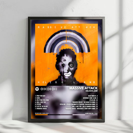 Massive Attack "Heligoland" Album Cover Poster - with Complete Tracklist