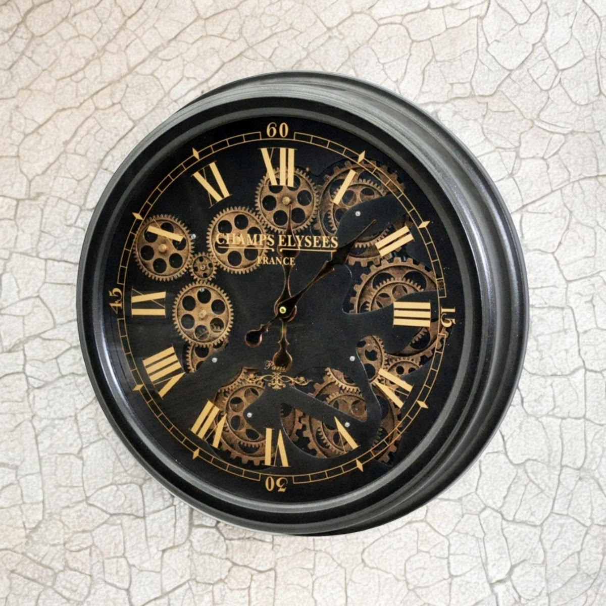 52.5CM BLACK WALL CLOCK