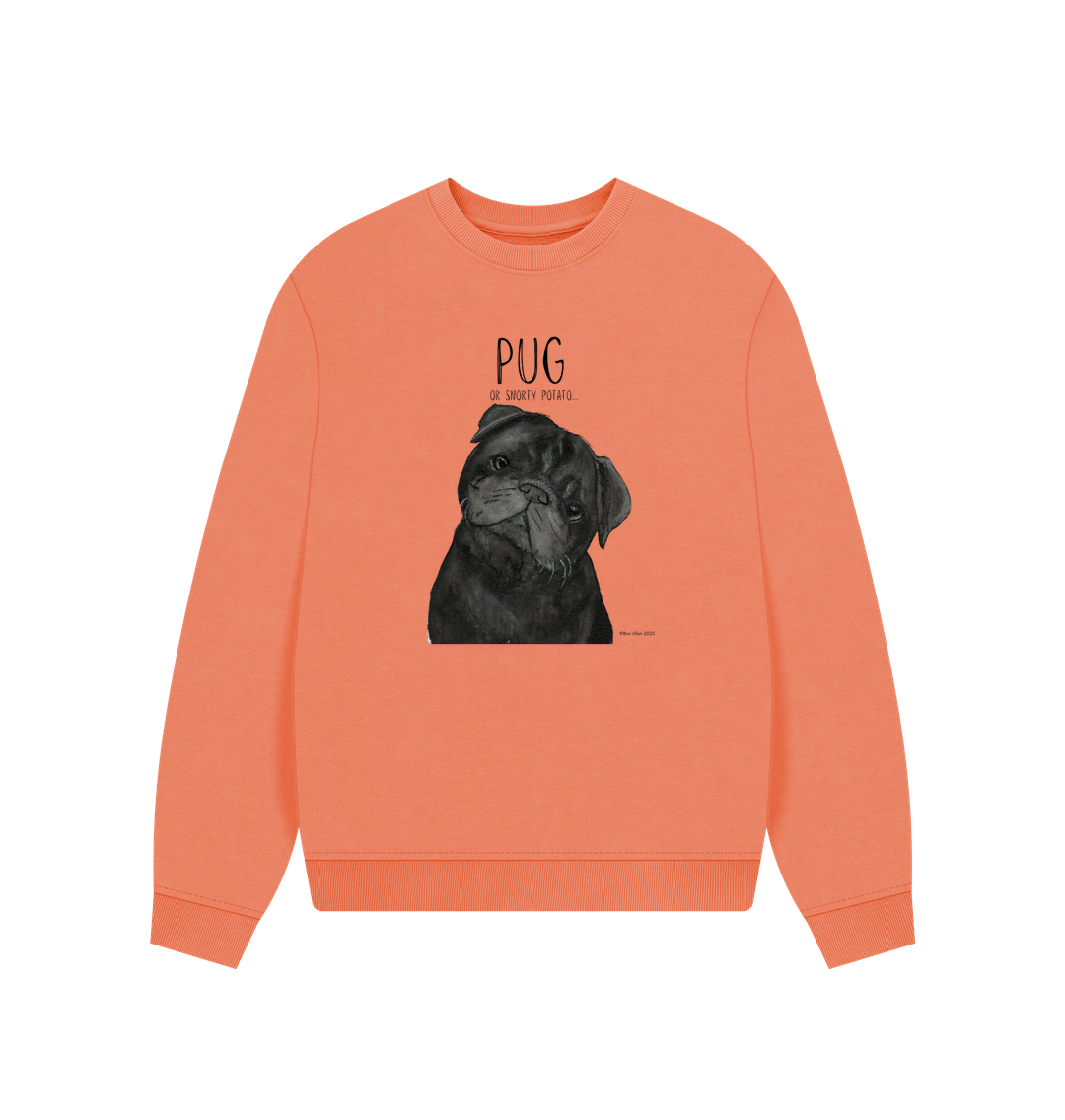 Snorty Potato Oversized Sweatshirt – Cozy, Just Like Your Pug!
