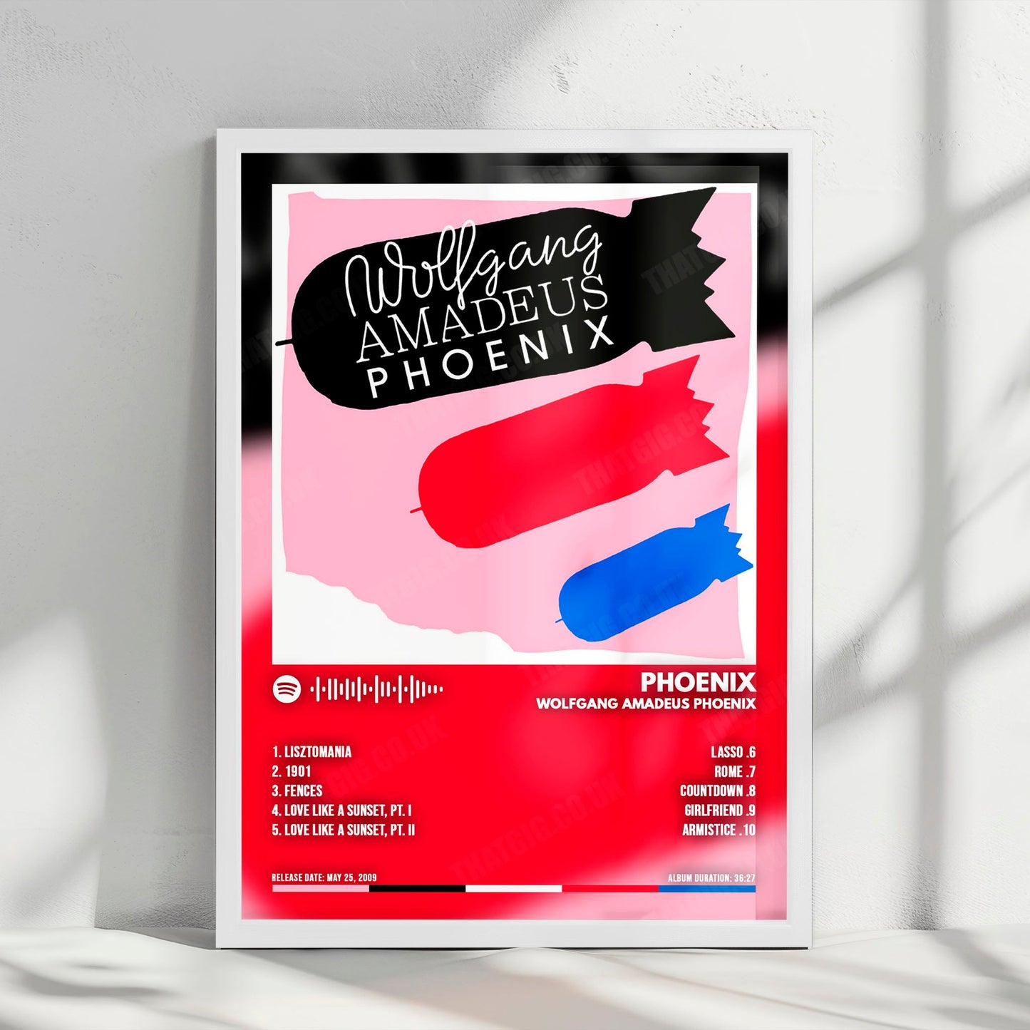 Phoenix "Wolfgang Amadeus Phoenix" Album Cover Poster - with Complete Tracklist