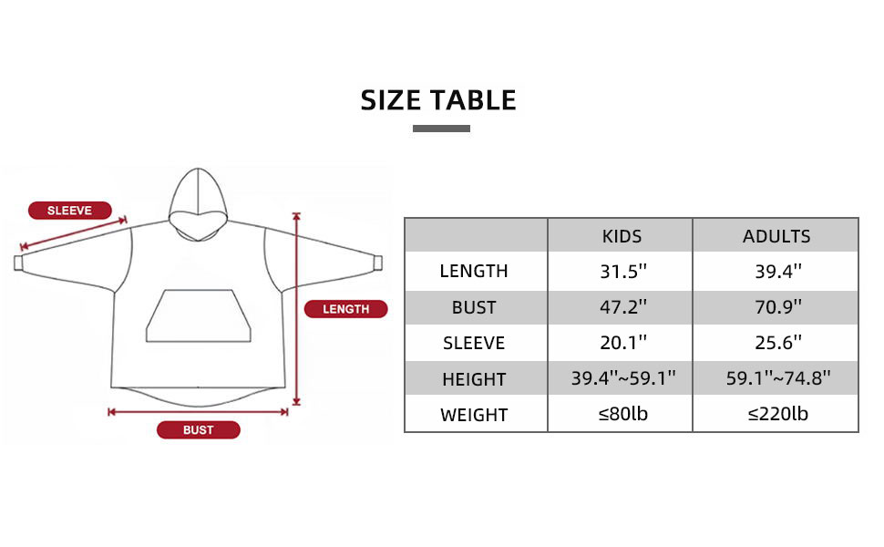 RONGTAI Oversized Wearable Blankets,Soft Plush Printed Sherpa Blanket Sweatshirt With Pockets,One Size Fits All