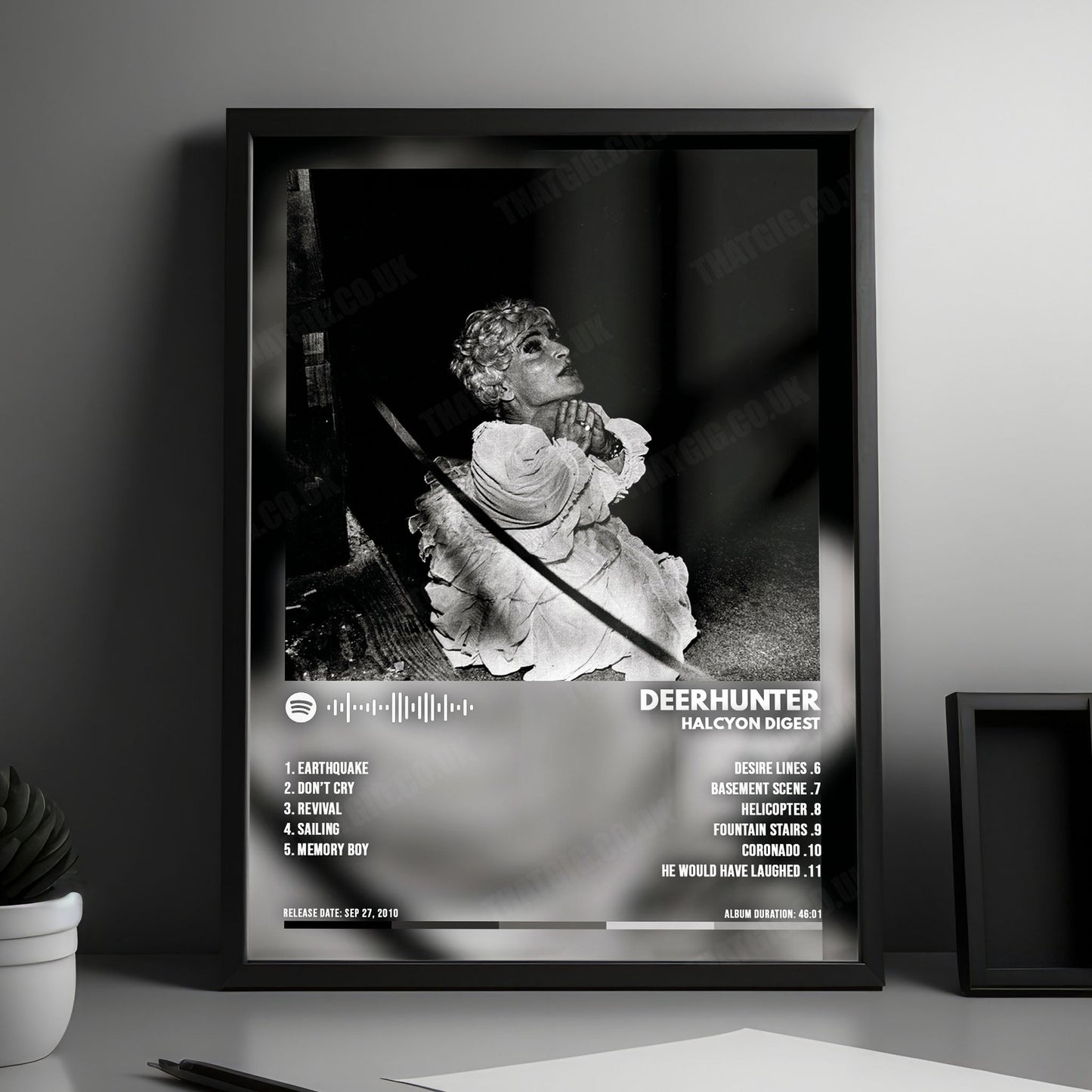 Deerhunter "Halcyon Digest" Album Cover Poster - with Complete Tracklist