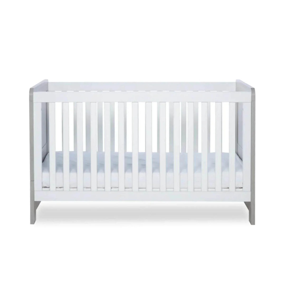Ickle Bubba Pembrey Cot Bed Ash Grey - Fibre Mattress