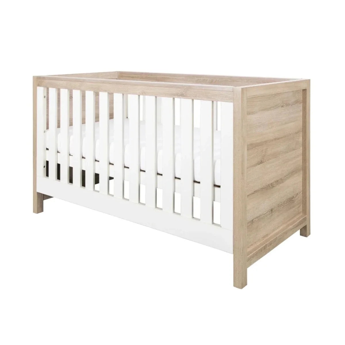 Tutti Bambini Modena 3-in-1 Cot Bed - White/Oak
